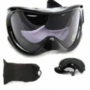 Black Ski Snow Goggles Snowboard Glasses Skiing Sports Adult Man Woman Lens Snow