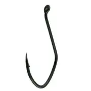 Gamakatsu Big River Wide Gap Needle Pointed Bait Hook #1/0 NS Black 6/Pk 225411