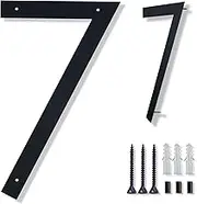 15 Inch Modern House Numbers For Outside,Large Metal house Numbers for Outside, Large Address Numbers For House Matte Black Floating Outdoor Flush Alloy Steel Home Address Numbers 7