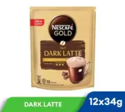 NESCAFE GOLD Dark Latte 12 x 34g Free Shipping World Wide