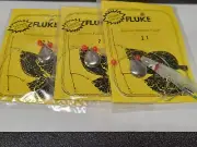 3 NJ Hand Tied Plastic Squid Teaser GLOW IN THE DARK Fluke/Summer Flounder Rigs