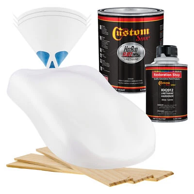 HOT ROD FLATZ PERFORMANCE BRIGHT White Quart Kit URETHANE Flat Auto Paint Kit