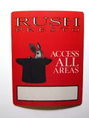 Rush Presto Tour Backstage Pass Red Original 1990 Hard Rock Prog Music Rabbit