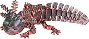 3D Printed Axolotl Toy Collectible Articulated Mechanical Axolotl Figurine 3D Printed Animal for Stress Relief Home Decor