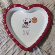 Rae Dunn Snoopy Peanuts 2024 Valentines Dish for Baking/Candy/Decor ~ Rare!