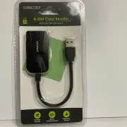 Saicoo 4 Slots 11 in 1 Card Reader, W/ Dual SD and Micro SD Slots, LED indicates