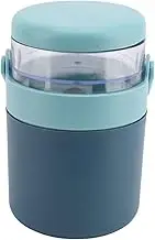 2 in 1 Double Insulated Food Jar, Wide Mouth Opening Soup Thermo with Snack Container, Spoon, Leakproof Hot Food Jar Stainless Steel Hot Food Lunch Containers for School Travel