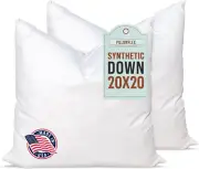 Pillowflex Synthetic down Alternative Pillow Inserts for Shams - Comfy Pillows f