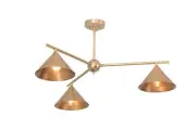 Modern 3 Light Ceiling Cone Vintage Mid Century Sputnik Chandelier Fixture Light