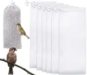 6 Pieces Thistle Finch Sock Bird Feeder, Wild Bird Food Mesh Sock Feeder Inst...