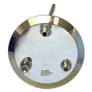 6" Tri Clamp Solvent Tank Lid w, 2x 1/4" MNPT (1x w/ 290mm Dip Tube), 1x 1/4" FN