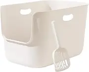 Whtkoph Open Top Cat Litter Box, Resistant, Easy to Clean, Pet Supplies, Sided Litter Tray, XL