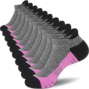 [cuangya] Ankle Socks Women Running No Show Hiking Socks Athletic Cushioned Low Cut Socks 5-Pairs