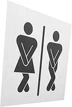 HOLIDYOYO PVC Restroom Door Sign Gender Neutral Bathroom Sticker Elegant Decor for Home Office