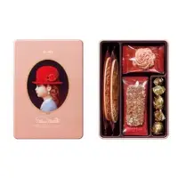 在飛比找蝦皮購物優惠-◤豆仔柑仔店◢ 日本紅帽子餅乾禮盒 紅帽子 優雅粉盒