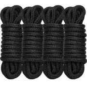 4Pack 1/2" x 15’ Boat Dock Lines for Boat & Pontoon,Premium Marine- Grade Double