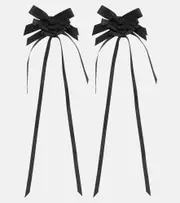 [Simone Rocha] Simone Rocha Rosette Bow satin earrings One Size black