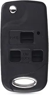 FLJKCT Car Key Shell Modified 2/3 Button Flip Key Shell Uncut Blank Key Case,for Lexus GX470 RX350 ES300 RX300 RX400h SC GS LS