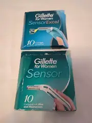 Gillette Sensor Excel for Women 10 Cartridges w/Aloe & Moisturizers 2 Pack