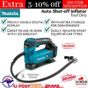 Makita DMP180Z 18V Li-ion Cordless Tyre Inflator 120psi LED Joblight Tool Only