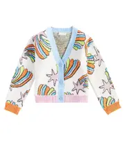 [Stella McCartney Kids] Stella McCartney Kids Intarsia cardigan Y 6 multicoloured