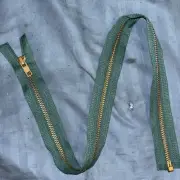 New Green YKK Heavy Brass Separating Jacket Zipper 24” 25” Inch Polyester tape