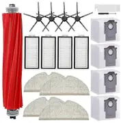 Main Side Brush, HEPA Filter, Mop Cloth Dust Bags for + Max Max+ Vacuum Cleaner