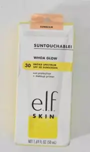 e.l.f. Whoa Glow Suntouchable Sunscreen Makeup Primer Sunbeam 30 SPF 1.69oz