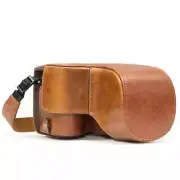 MegaGear Sony Alpha A6500(up to 16-70mm) Top Grain Leather Camera Case and Strap