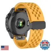 ISABAKE 26mm Silicone Strap for Fenix 6X Pro/Fenix 7X, Magnetic QuickFit Band