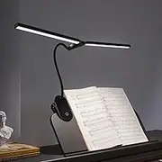 LamparaDecor Music Stand Lights Clip on Rechargeable Battery Operated Piano Light for Grand Piano Lamps for Grand Piano Clip on Light for Musicians Artists Painting Podium Light Battery Powered