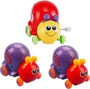 Kisangel 3pcs Cartoon Snail Clockwork for Adorable Animal Playthings Made of Premium Safe and Creative Design for Playtime and Room Decor Random Color