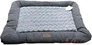 EKKIA/French Dog Fluffy Mat Cushion Diego & LOUANA Pad for Medium and Large Dogs (Dark Gray)
