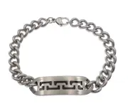 Cuban Link Chain ID Men Bracelet Black Stainless Steel 9mm 9"