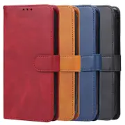 For iPhone 15 Pro Max Leather Phone Case Folio Wallet Cover