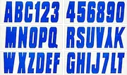 Hardline Products Solid Black Number Factory Matched Registration Kit Solid Blue