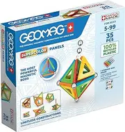 Geomag - Supercolor Magnetic Constructions for Kids, Magnetic Toy, Green Collection 100% Recycled Plastic, 35 Pieces