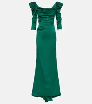[Vivienne Westwood] Vivienne Westwood Astral draped satin gown AU 6 green