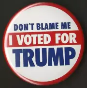 2021 Donald Trump 2.25" / "Don't Blame Me - I Voted" Campaign Button(Pin 03)