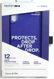 Tech21 - Evo Check Protective Case for Apple iPhone XS Max (Ultra Violet)