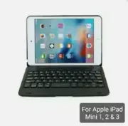 Wireless 3.0 Bluetooth Black Keyboard Cover Case for Apple iPad Mini 1, 2 and 3