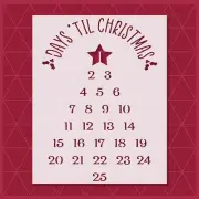 25 Days stencil - Reusable & Durable Merry Christmas Tree Santa Grinch Snowflake