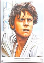 Topps Living Set Star Wars Fine Art 10x14 Poster - Luke Skywalker 60/100 - w/Rec