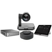 Yealink MVC640 Room System for Microsoft Teams and SFB, Mini-PC II, 8'' Touch Screen, UVC84 12x Optical Zoom 4K Camera and Mspeech AI Meeting Audio De