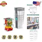 Medium Stackable Clear Plastic Storage Bins - 8 Pack for Kitchen Organization