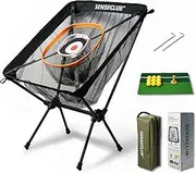 SENSECLUB Golf Chipping Net & Driving Net, Backyard Golf Practice Net with Mat, Indoor Golf Training Target with Balls, Funny Golf Games Golf Gifts for Golfers