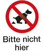 Sign "Bitte nicht hier