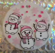 Cute Snowman Snowmen Christmas Ornament Real Pearl Custom #296