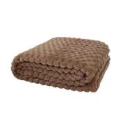 Bambury Patton 280GSM Soft Plush Throw Blanket Mocha 150x200cm