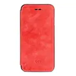 【ALTO】IPHONE SE2/SE3/7/8 側翻式皮革手機套 FOGLIA - 珊瑚紅(ALTO 義大利真皮皮革)